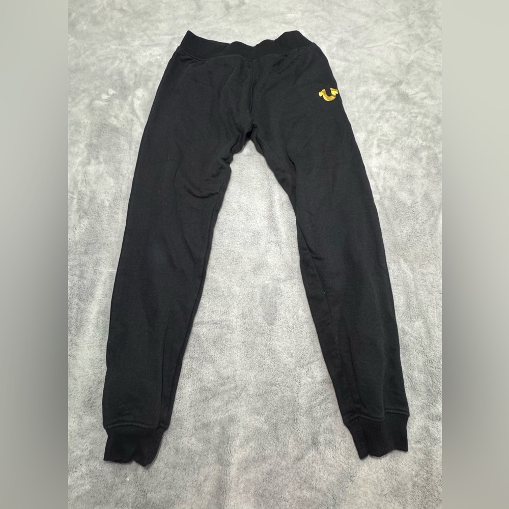 True Religion Joggers Youth‎ Large (24x28) Stretch Black Sweatpants